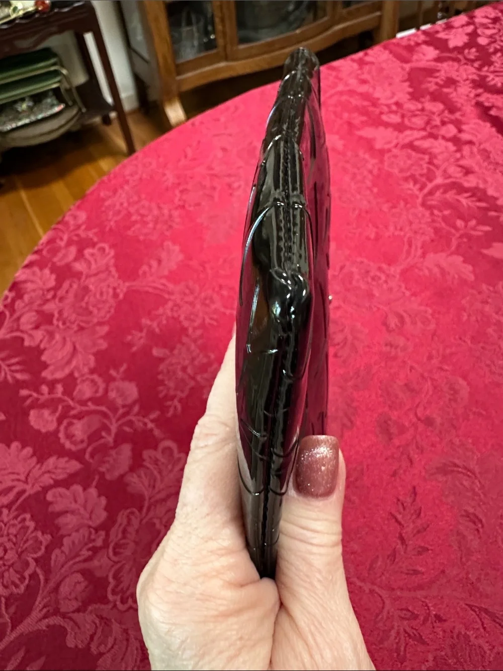 Kate Spade Black Glossy Large Zip Cosmetic Pouch